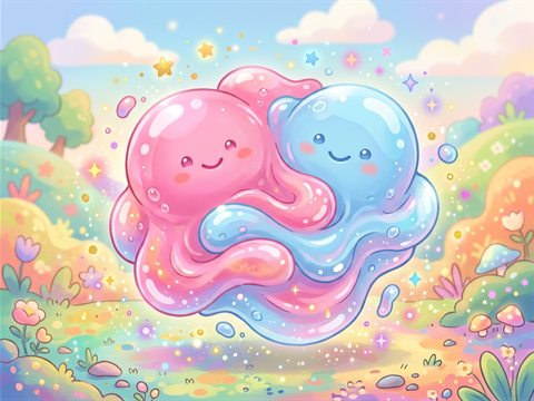 ぷにぷにしたスライムのイラスト